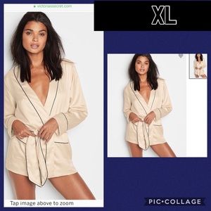 Vs satin kimono robe neutral sz xl